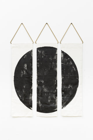Conejo and Co Ciervo in Black on Ivory linen
